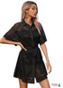 Lace Pure Black boho dress